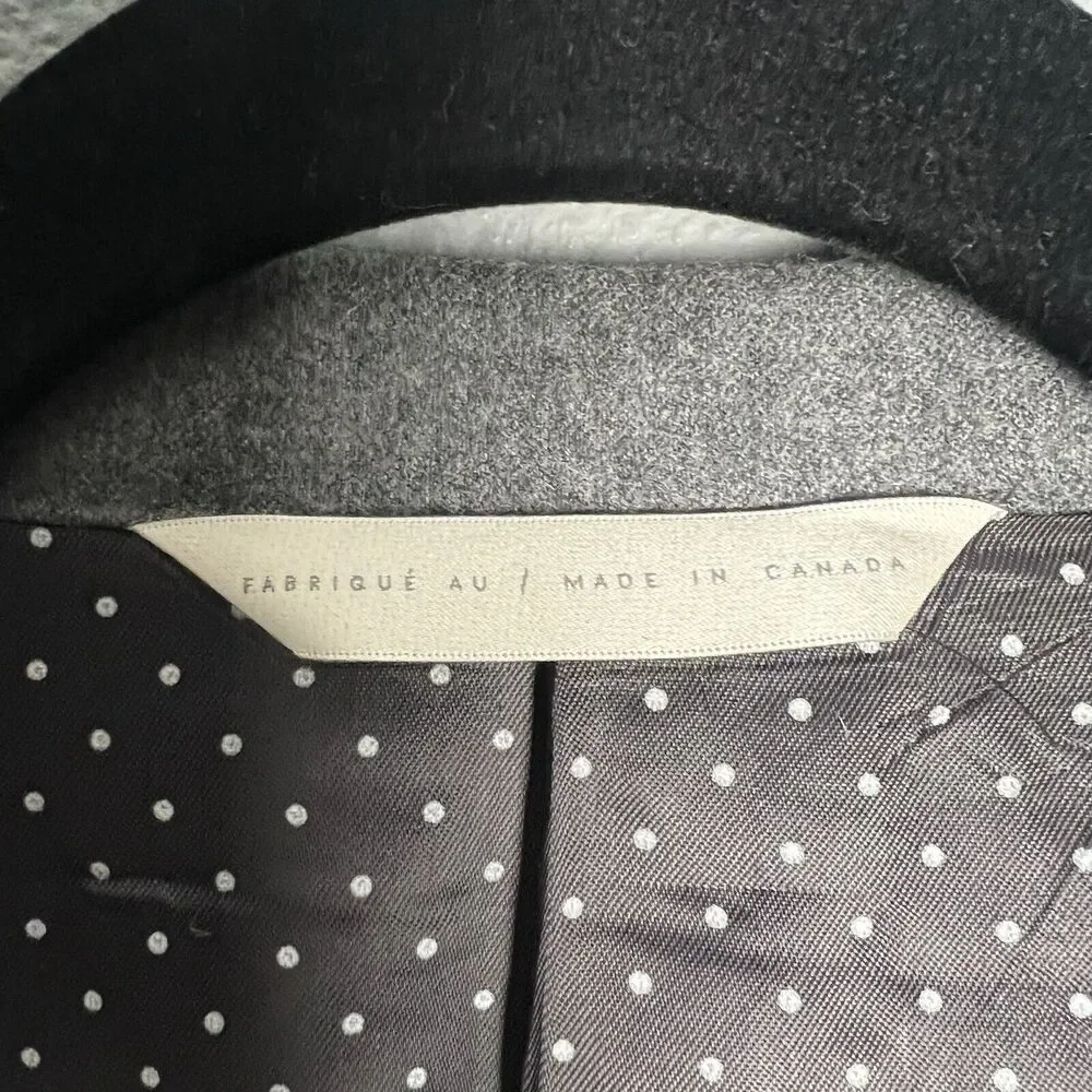 Samuelsohn 100% Wool SB Gable Super 120's Sport Coat Blazer Custom Size 44R Gray